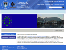 Tablet Screenshot of porphyria.uct.ac.za