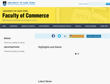 Tablet Screenshot of commerce.uct.ac.za