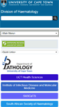 Mobile Screenshot of haematology.uct.ac.za