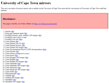 Tablet Screenshot of mirrors.uct.ac.za
